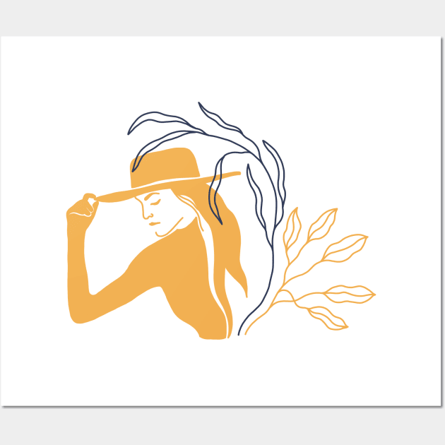 Wild Women Leaf Illustrations Wall Art by NJORDUR